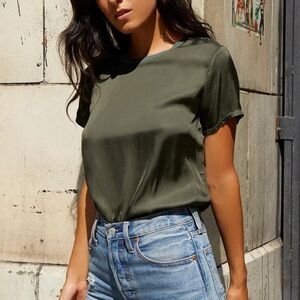 Nation LTD Olive Layered Short Sleeve Tunic